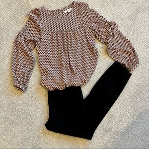 LOFT long sleeve floral print blouse